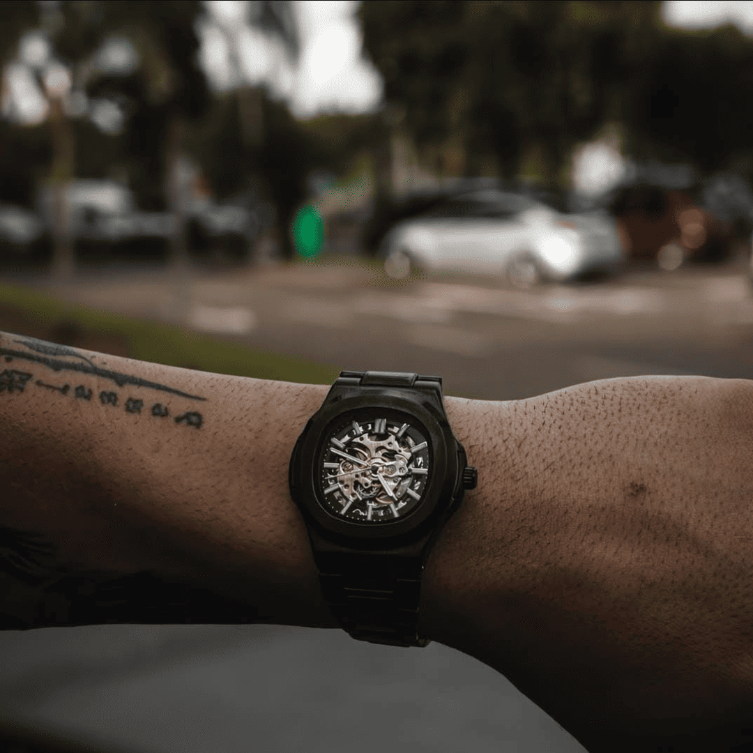 Relógio Infinity Skeleton Vanguard Black
