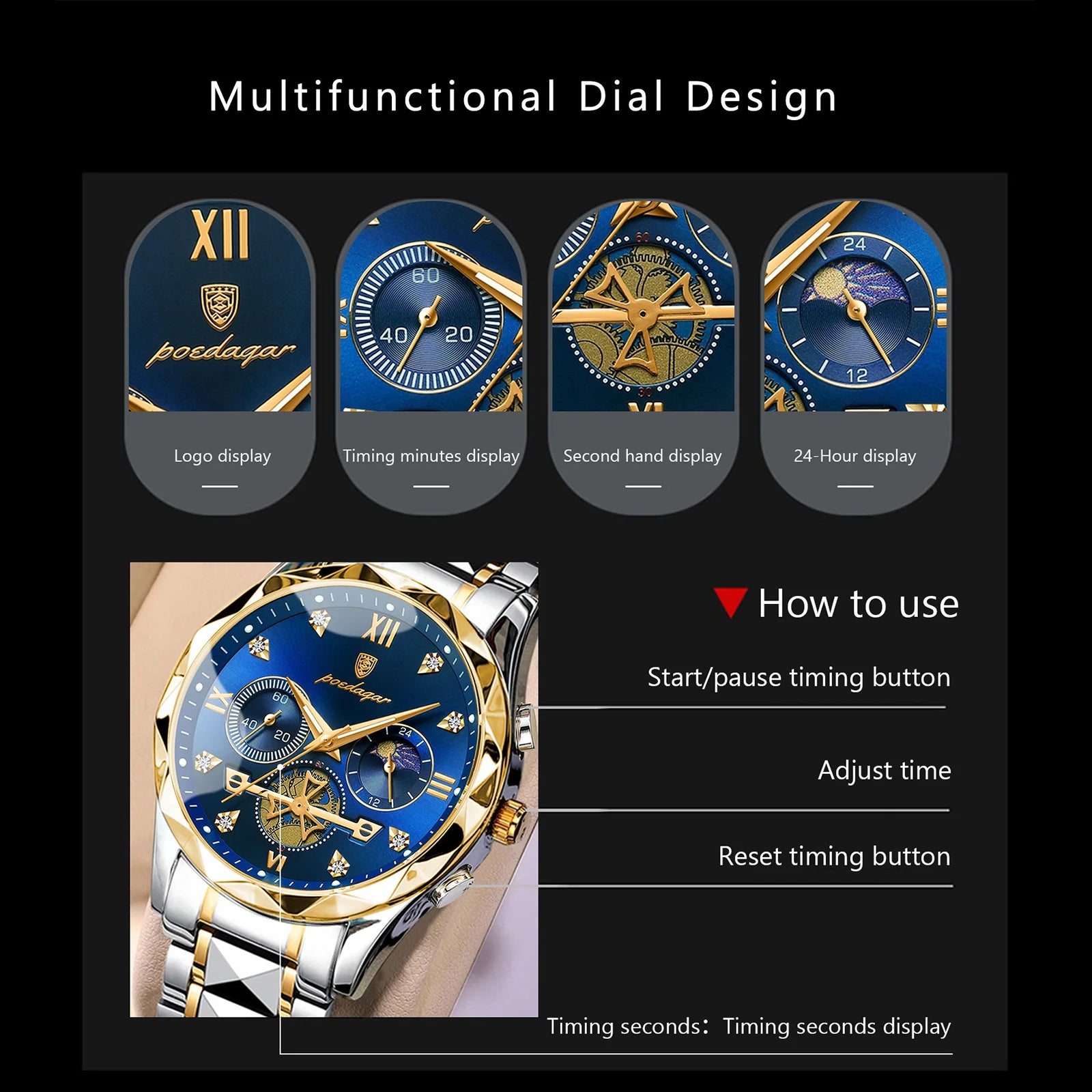 Reelógio Luxury Wristwatch